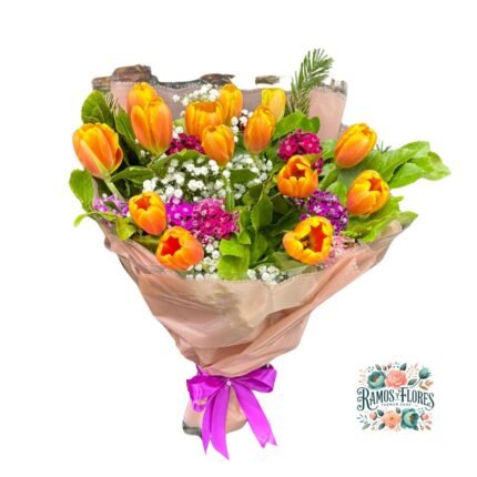 Ramo 15 Tulipanes + Margaritas