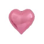 Globo Metalizado Corazón Rosa 25cm