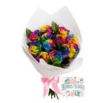 Ramo 12 Rosas Arcoiris