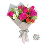Ramo Primaveral 7 Flores Rosas + Gerberas