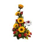 Arreglo 12 Rosas + 6 Girasoles