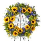 Corona de 12 Girasoles + Atril