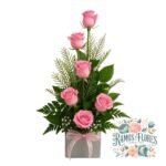 Arreglo 5 Rosas Rosadas