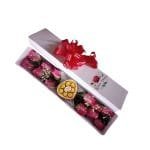 Caja 12 Rosas Rosadas + Bombones Ferrero