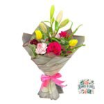 Ramo Primaveral 2 Rosas + Lirios + Flores de Temporada
