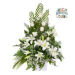Arreglo Condolencias Rosas + Lirios 