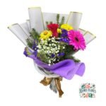 Ramo Primaveral Rosa + Gerbera + flores de Temporada