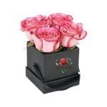 Box Caja 4 Rosas Rosadas