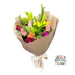 Ramo Primaveral de 4 Rosas + Lirios