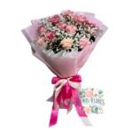 Ramo 12 Rosas Rosadas - Imagen 2