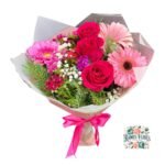 Ramo Primaveral 7 Flores Rosas + Gerberas