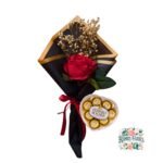 Ramo 1 Rosa + Bombones Ferrero