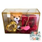 Caja de PVC dorada + Peluche + Taza De Cerámica + Caja De Bombones 5 unid. 