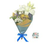 Ramo de Lirios + Caja de Bombones 3 Uni.