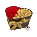 Box Corazón 15 Rosas + 24 Bombones
