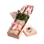 Caja 12 Rosas Rosadas