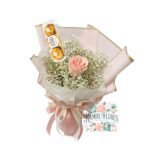 Ramo 1 Rosa + Bombones Ferrero