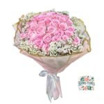 Ramo Buchón 36 Rosas + Statice + Ilusión